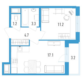 38,6 м², 1-комнатная квартира 6 490 000 ₽ - изображение 60