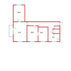 Квартира 73,4 м², 4-комнатная - изображение 4