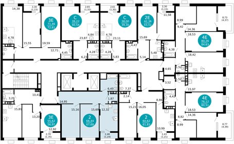 65,2 м², 2-комнатная квартира 13 239 660 ₽ - изображение 69