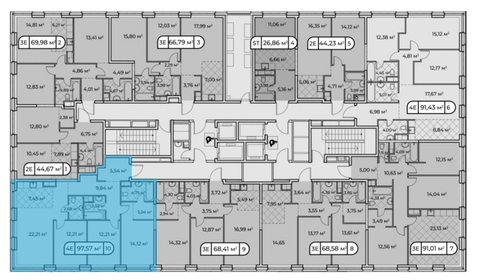 97,5 м², 4-комнатная квартира 56 000 000 ₽ - изображение 96