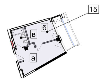 Квартира 37,6 м², 2-комнатные - изображение 1