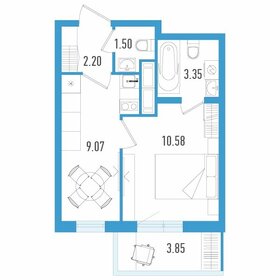 Квартира 27,9 м², 1-комнатная - изображение 1