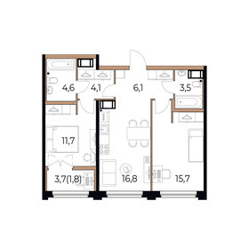 55,1 м², 2-комнатная квартира 9 918 000 ₽ - изображение 46