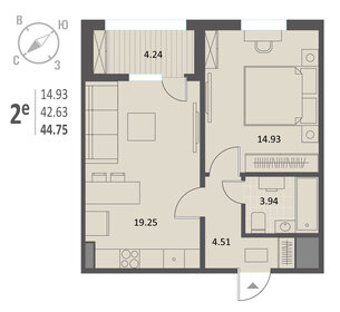 45 м², 2-комнатная квартира 3 850 000 ₽ - изображение 86