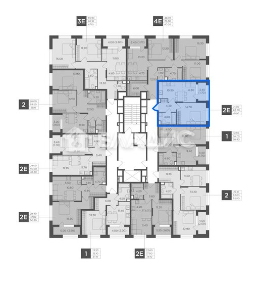 40,8 м², 2-комнатная квартира 7 300 000 ₽ - изображение 1