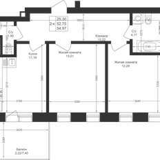 Квартира 55 м², 2-комнатная - изображение 2