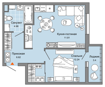 48,5 м², 2-комнатная квартира 5 900 000 ₽ - изображение 20