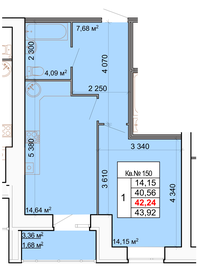 42,2 м², 1-комнатная квартира 4 135 600 ₽ - изображение 11