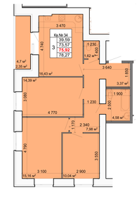 91,3 м², 3-комнатная квартира 11 750 000 ₽ - изображение 54