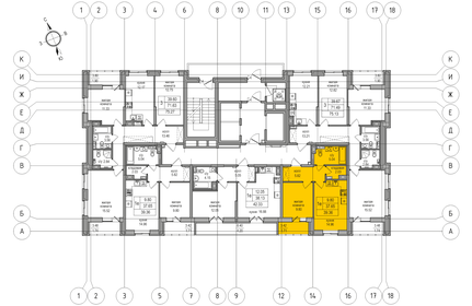 40,3 м², 1-комнатная квартира 8 662 884 ₽ - изображение 30
