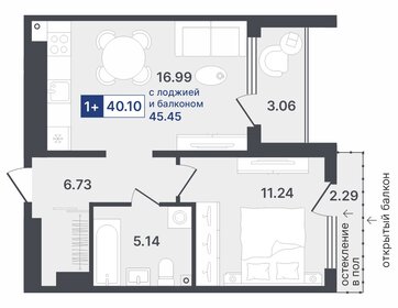 56 м², 1-комнатная квартира 6 500 000 ₽ - изображение 78