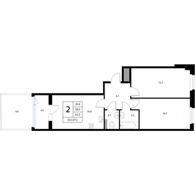 109,1 м², 3-комнатная квартира 19 500 000 ₽ - изображение 118