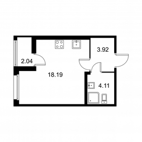 Квартира 27,2 м², студия - изображение 1