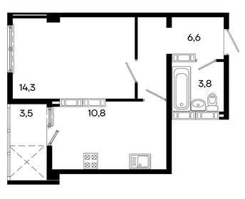 43,5 м², 2-комнатная квартира 7 200 000 ₽ - изображение 142