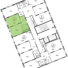 Квартира 40,4 м², 1-комнатная - изображение 2