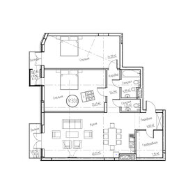 Квартира 123,2 м², 2-комнатная - изображение 1