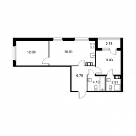 53,6 м², 2-комнатная квартира 8 473 540 ₽ - изображение 37
