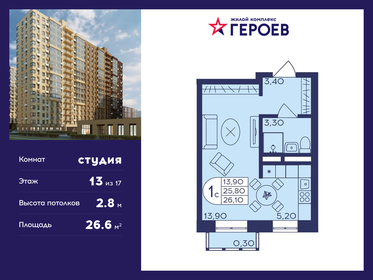 28,1 м², квартира-студия 5 339 000 ₽ - изображение 38