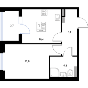 33,9 м², 1-комнатная квартира 6 308 790 ₽ - изображение 21