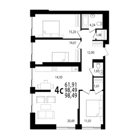 120 м², 4-комнатная квартира 23 000 000 ₽ - изображение 81