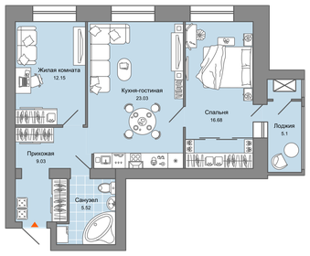 65 м², 3-комнатная квартира 7 361 080 ₽ - изображение 18