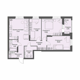 90,6 м², 3-комнатная квартира 13 100 000 ₽ - изображение 13