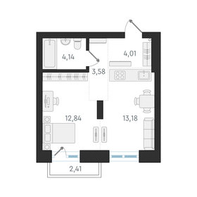 27,2 м², 1-комнатная квартира 5 800 000 ₽ - изображение 55