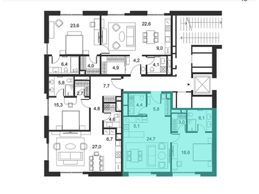 84 м², 3-комнатные апартаменты 181 269 632 ₽ - изображение 74