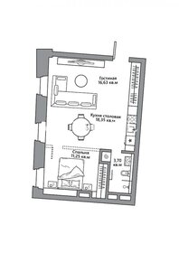 Квартира 46,3 м², 2-комнатные - изображение 1