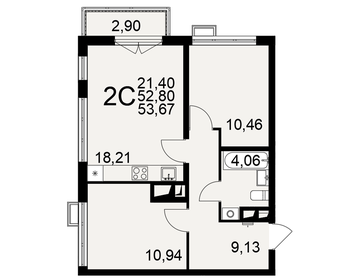 44,5 м², 2-комнатная квартира 4 700 000 ₽ - изображение 76