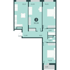110 м², 3-комнатная квартира 9 700 000 ₽ - изображение 104