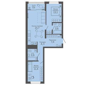 67,8 м², 2-комнатная квартира 9 800 000 ₽ - изображение 82