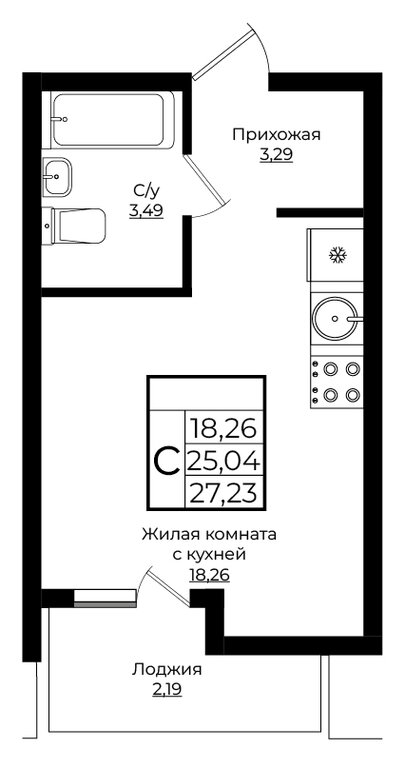 Варианты планировок ЖК «Европа-Сити» - планировка 7