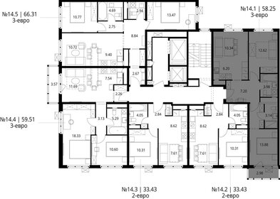 58,3 м², 2-комнатная квартира 9 465 250 ₽ - изображение 72