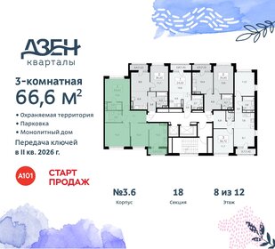 Квартира 66,6 м², 3-комнатная - изображение 2