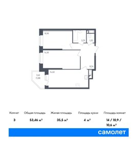 54,1 м², 2-комнатная квартира 11 587 420 ₽ - изображение 31