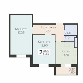 62,3 м², 2-комнатная квартира 6 500 000 ₽ - изображение 36
