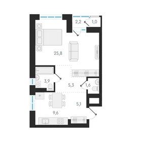 49,8 м², 1-комнатная квартира 7 470 000 ₽ - изображение 14