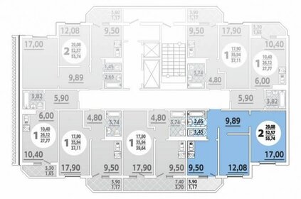 Квартира 54 м², 2-комнатная - изображение 4