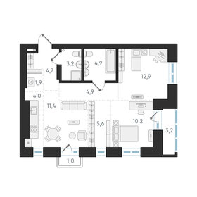 71,6 м², 4-комнатная квартира 7 500 000 ₽ - изображение 82