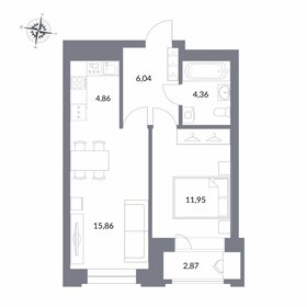 53,6 м², 2-комнатная квартира 9 950 000 ₽ - изображение 74