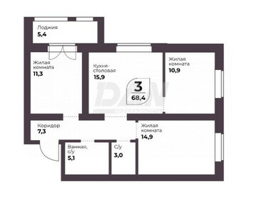 93 м², 3-комнатная квартира 15 500 000 ₽ - изображение 54