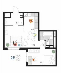 55 м², 2-комнатная квартира 35 000 ₽ в месяц - изображение 72