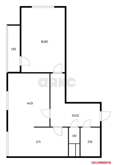 61,3 м², 2-комнатная квартира 4 900 000 ₽ - изображение 47