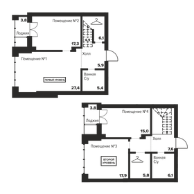Квартира 119,4 м², 3-комнатные - изображение 1