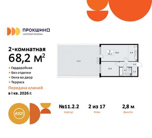 62,7 м², 2-комнатная квартира 14 800 000 ₽ - изображение 1