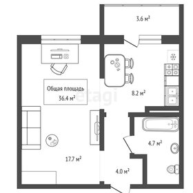 Квартира 36,4 м², 1-комнатная - изображение 2