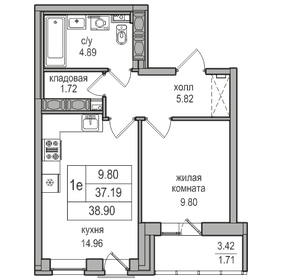 36,3 м², 1-комнатная квартира 6 100 000 ₽ - изображение 80