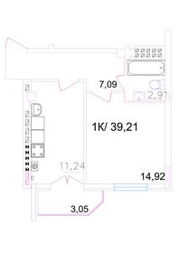 36 м², 2-комнатная квартира 2 600 000 ₽ - изображение 68