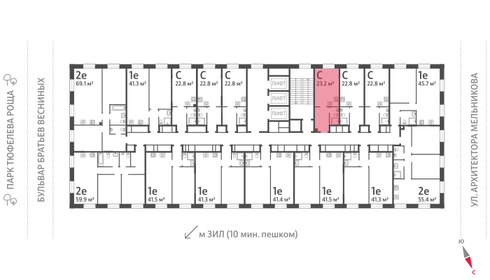 22,8 м², квартира-студия 11 747 152 ₽ - изображение 42